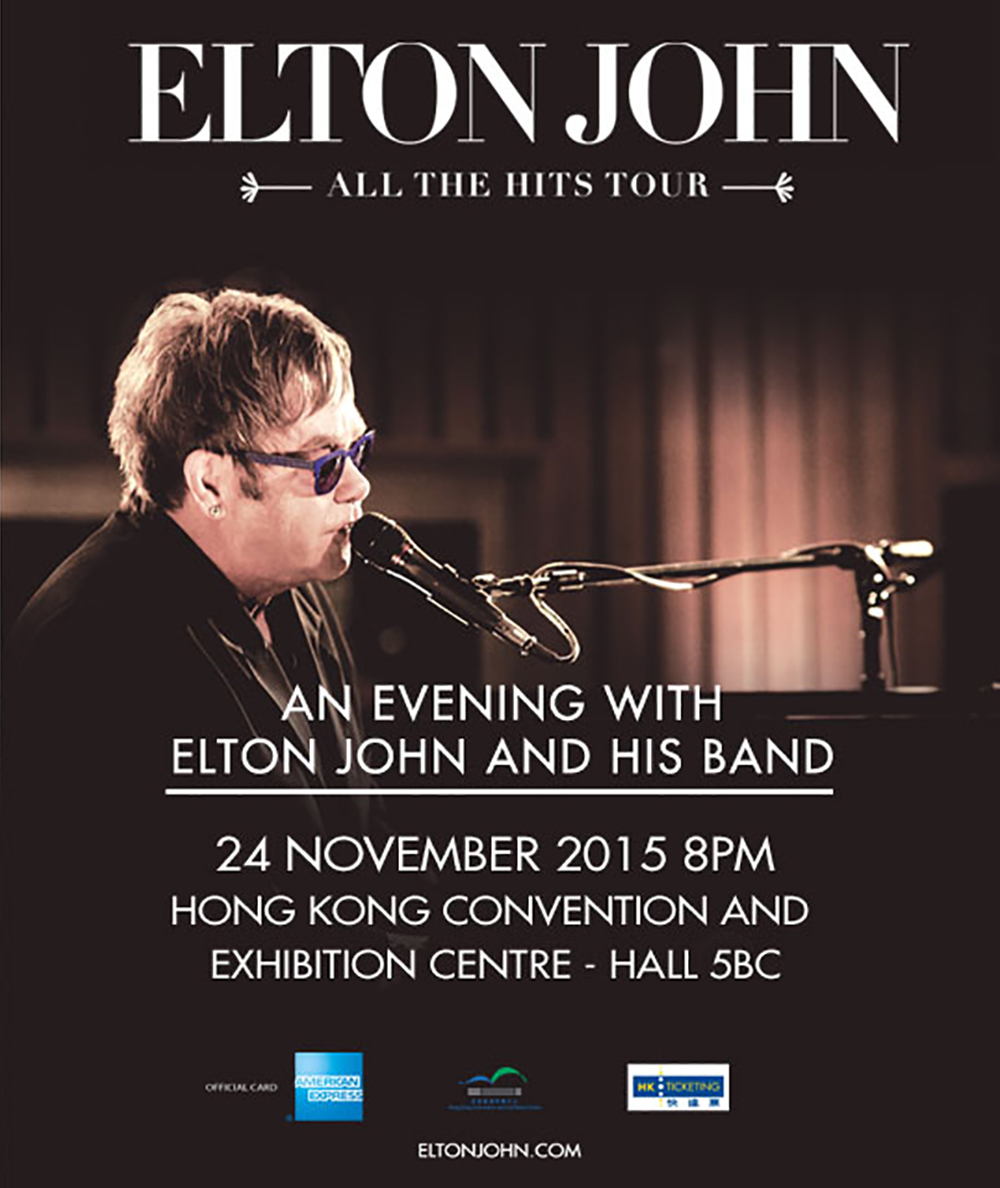 Elton John All The Hits Tour HK 2015 